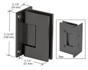 Matte Black Vienna 037 Series Wall Mount Hinge