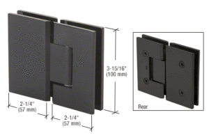 Matte Black Vienna 180 Series Glass-to-Glass Hinge