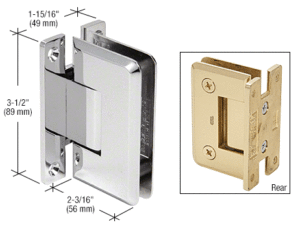 Pinnacle Polished Chrome Shower Door Hinge